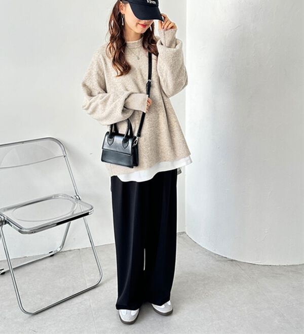 GeeRA（ジーラ）の「ゆるっと柔らか！袖ボリュームメランジニット（ニット・セーター）」｜詳細画像