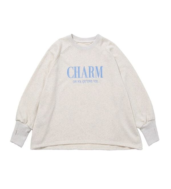 GeeRA（ジーラ）の「指穴デザイン刺しゅうロゴスウェット（トレーナー・スウェット）」｜詳細画像