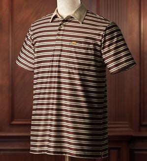 「＜ゴールデンベアゴルフ＞ヘリテージボーダーポロシャツ（メンズポロシャツ）」｜詳細画像