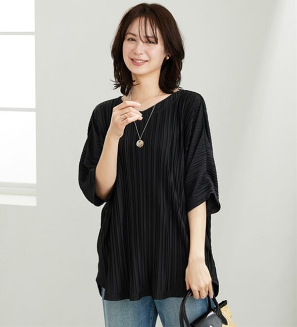 BELLUNA（ベルーナ）の「ゆったり快適プリーツチュニック（チュニック）」｜詳細画像