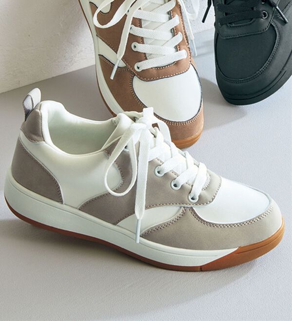 BELLUNA（ベルーナ）の「＜Ｓｏｉｔｔｏ　Ｍｅ＞レースアップスニーカー（スニーカー）」｜グレー