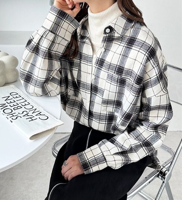 GeeRA（ジーラ）の「チェックロングシャツ（シャツ）」｜詳細画像