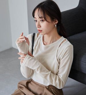 RANAN（ラナン）の「２ＷＡＹレイヤードシアーベロアトップス（カットソー）」｜詳細画像