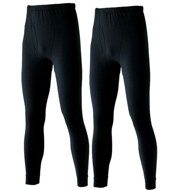 「【２枚組】＜ベルウォーム（Ｒ）＞しっかり厚地素材の＋４℃暖かインナー　ロングタイツ（メンズ靴下・タイツ）」｜ブラック