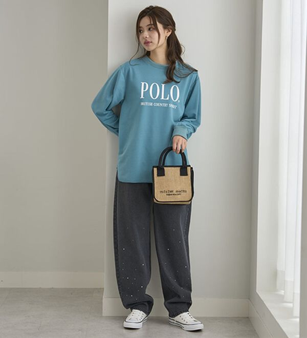 BELLUNA（ベルーナ）の「【ＰＯＬＯ　ＢＣＳ】ミニ裏毛素材デザイントップス（カットソー）」｜詳細画像
