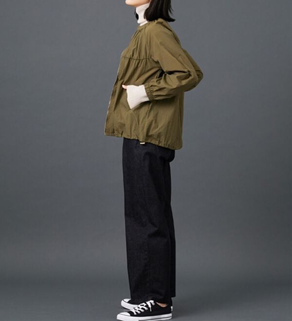 BELLUNA（ベルーナ）の「シアー素材ギャザーデザインブルゾン（ブルゾン）」｜詳細画像