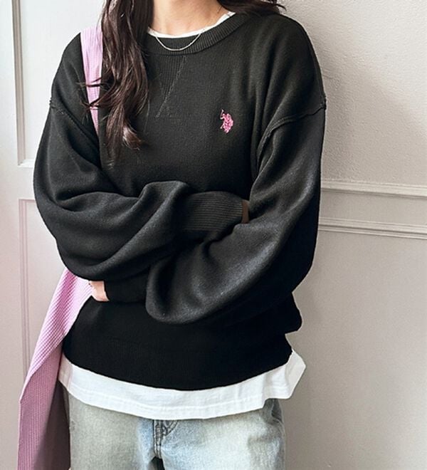 GeeRA（ジーラ）の「【U.S. POLO ASSN.】スウェットライクニット（ニット・セーター）」｜詳細画像