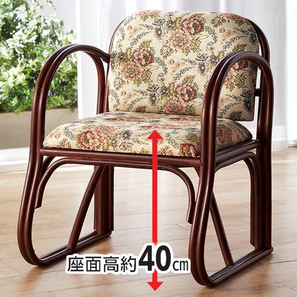 「籐固定式座椅子（椅子・チェア・スツール）」｜詳細画像