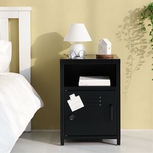 iellio（イエリオ）の「＜ＭＡＲＫＥＴ　Ｂ＞スチールロッカーキャビネット（リビング収納）」｜ブラック