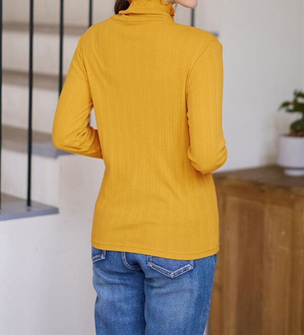 LAVIENNE（ラヴィエンヌ）の「着回し力抜群！綿１００％着映えリブインナー（肌着・インナーウェア）」｜詳細画像