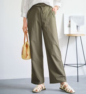 BELLUNA（ベルーナ）の「サラもちライト！快適ドロストワイドパンツ（ワイドパンツ・ガウチョ）」｜詳細画像