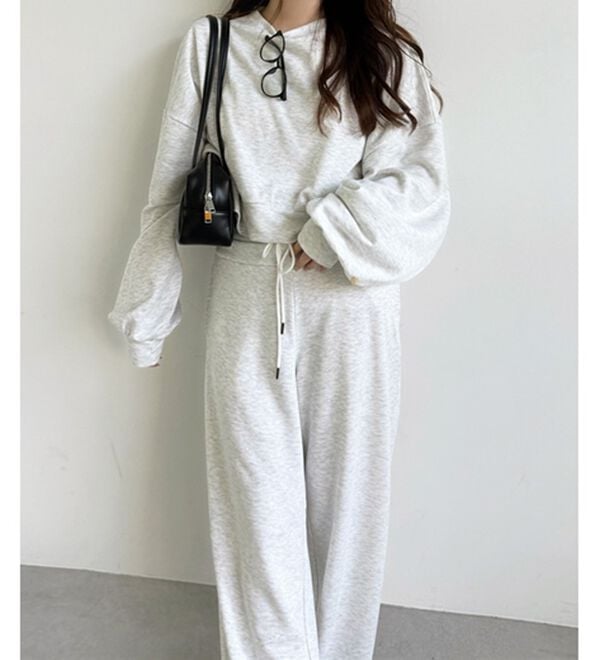 GeeRA（ジーラ）の「ダブルウエストワイドスウェットパンツ（その他パンツ）」｜詳細画像