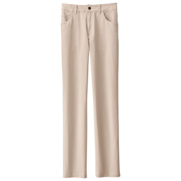 BELLUNA（ベルーナ）の「ぐんぐん伸びるデニムパンツ　ストレート（フルレングスパンツ）」｜オフベージュ