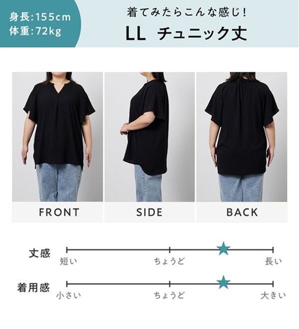 Viola e Viola（ヴィオラ エ ヴィオラ）の「【選べる２丈】シワになりにくいさらっと涼感フレアスリーブブラウス（ブラウス）」｜詳細画像