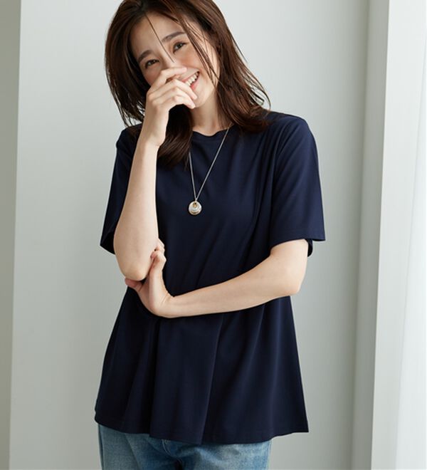 BELLUNA（ベルーナ）の「【接触冷感】ヒンヤリ！サイドタック使いチュニック（チュニック）」｜詳細画像