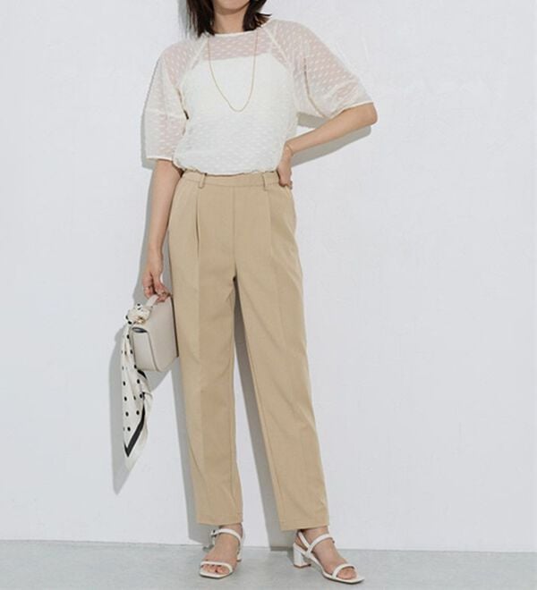 Pierrot（ピエロ）の「【選べる丈】高見えゆるテーパードパンツ（フルレングスパンツ）」｜詳細画像