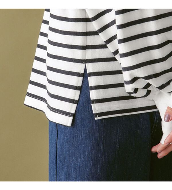 Viola e Viola（ヴィオラ エ ヴィオラ）の「トレンドを楽しむ！バスクボーダーパフ袖プルオーバー（カットソー）」｜詳細画像