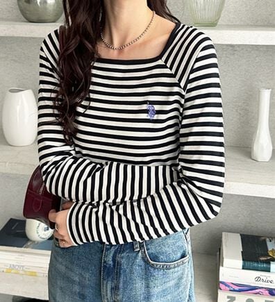 GeeRA（ジーラ）の「【Ｕ．Ｓ．ＰＯＬＯ ＡＳＳＮ】スクエアネックロンＴ（Tシャツ）」