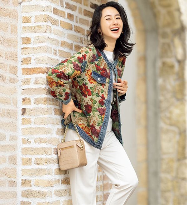 ルフラン（ルフラン）の「デニム切替えゴブランジャケット（その他ジャケット）」｜詳細画像