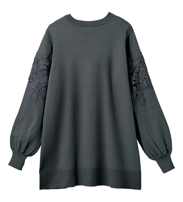 VINNO（ヴィノ）の「ケミカルレース使いニットトップス（ニット・セーター）」｜詳細画像