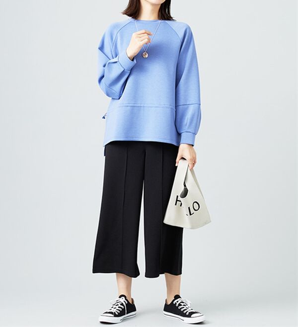 BELLUNA（ベルーナ）の「ツイルストレッチ素材ワイドパンツ（その他パンツ）」｜詳細画像