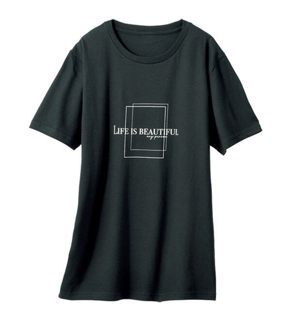 VINNO（ヴィノ）の「コットン１００％・デザインＴシャツ（カットソー）」｜詳細画像