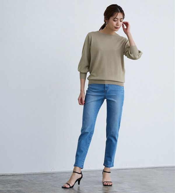 Pierrot（ピエロ）の「【選べるネック】シルクタッチバルーンニット（ニット・セーター）」｜詳細画像