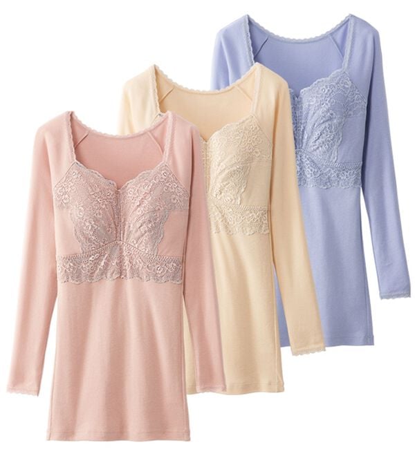 「【３色組】新・毎日活躍！綿のカップ付インナー（ブラトップ・カップ付きインナー）」｜詳細画像