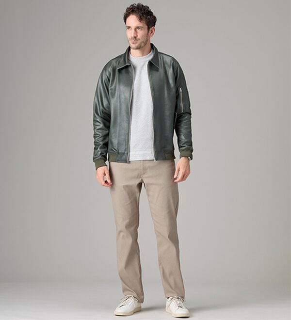 「＜コムルヴァン・オム＞フェイクレザージャケット（メンズジャケット）」｜詳細画像