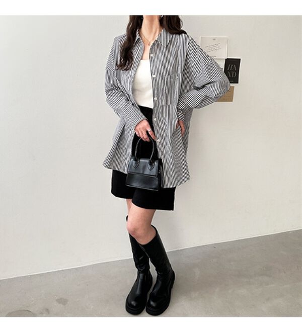 GeeRA（ジーラ）の「アソート柄オーバーサイズシャツ（シャツ）」｜詳細画像