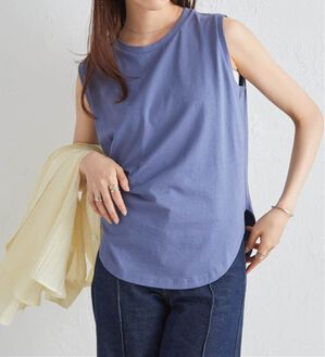 RANAN（ラナン）の「＜BC＞綿100％ひんやりタンクトップ（カットソー）」｜ダスティブルー