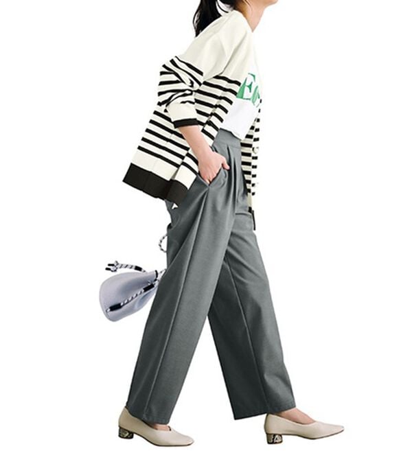 RANAN（ラナン）の「キレイ見え！防風ワイドパンツ（フルレングスパンツ）」｜詳細画像