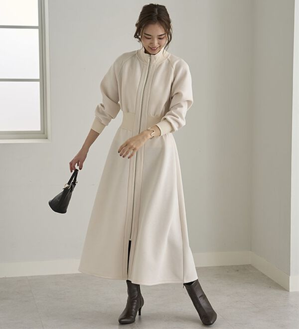 BELLUNA（ベルーナ）の「【ＳＭＡＲＴ　ＥＣＯ　ＪＥＲＳＥＹ】リブ切替ワンピース（ロングワンピース）」｜詳細画像