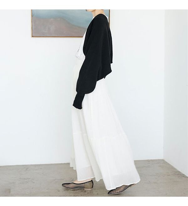 GeeRA（ジーラ）の「ふんわり柔らかニットボレロカーディガン（ニットカーディガン）」｜詳細画像