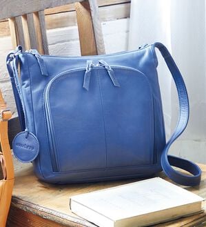 ルフラン（ルフラン）の「＜ズッケロ＞さっと取り出せる牛革バッグ（ショルダーバッグ）」｜ブルー