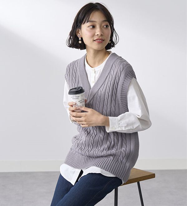 BELLUNA（ベルーナ）の「ニットベストアンサンブル（ベスト）」｜詳細画像