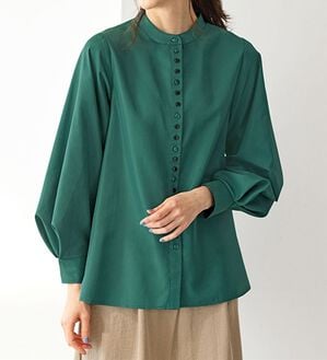 BELLUNA（ベルーナ）の「大人のシンプル服多ボタン袖ボリュームブラウス（ブラウス）」｜詳細画像