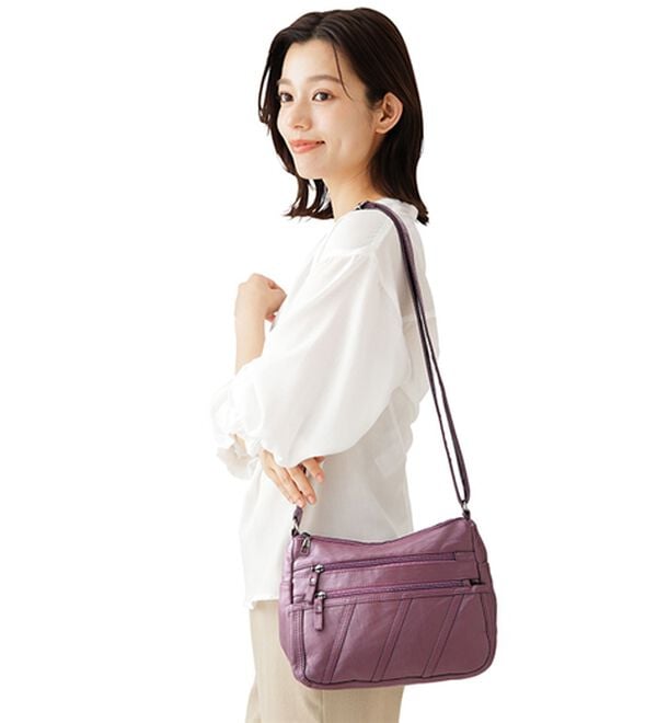 「風合いやわらかショルダーバッグ（ショルダーバッグ）」｜詳細画像