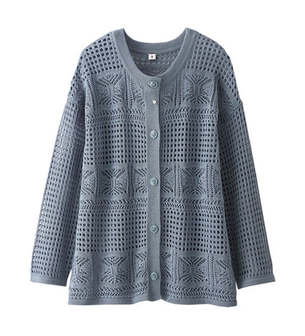 BELLUNA（ベルーナ）の「透かし編ニットカーディガン（ニットカーディガン）」｜詳細画像