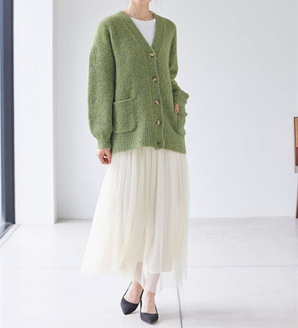 RANAN（ラナン）の「カラーオーバーカーディガン（ニットカーディガン）」｜詳細画像