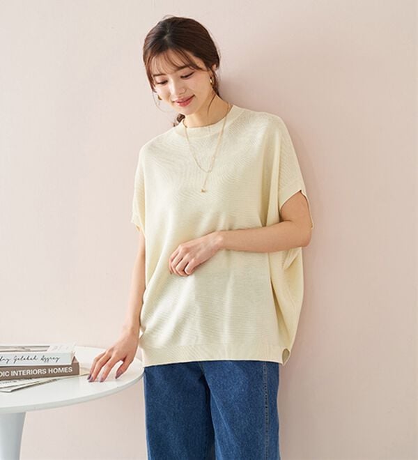 BELLUNA（ベルーナ）の「華奢見せ！ドルマンニットプルオーバー（ニット・セーター）」｜詳細画像