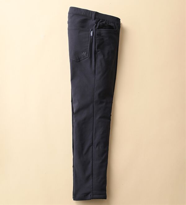 「＜コムルヴァン・オム＞こっそり裏中わたスマートパンツ（メンズフルレングスパンツ）」｜ダークネイビー