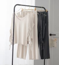 YU'NOW（ユナウ）の「リブルームウエア３点セット（パジャマ・ルームウェア）」