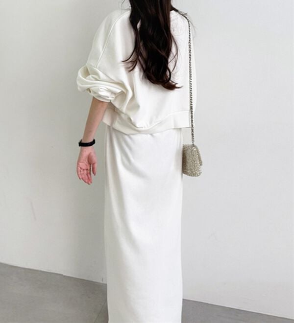 GeeRA（ジーラ）の「フロントスリットスウェットナロースカート（ロングスカート）」｜詳細画像