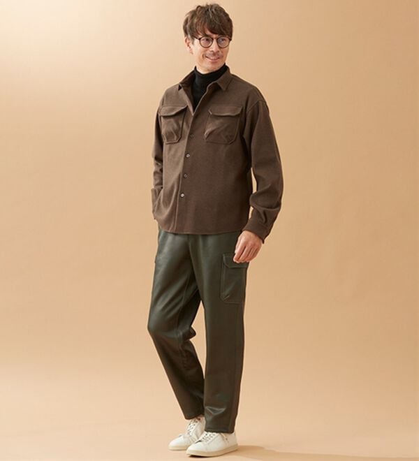 「メルトンジャージシャツジャケット（メンズシャツ）」｜詳細画像