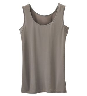 YU'NOW（ユナウ）の「ヒンヤリ冷感！汗取りパッド付クールシリーズ　タンクトップ（肌着・インナーウェア）」｜ブラウン