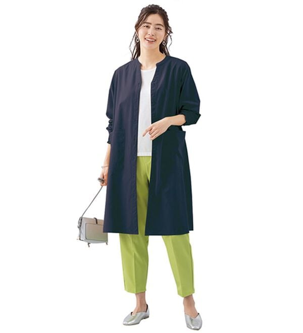 LAVIENNE（ラヴィエンヌ）の「シャーリングスリーブシャツワンピース（チュニック）」｜詳細画像