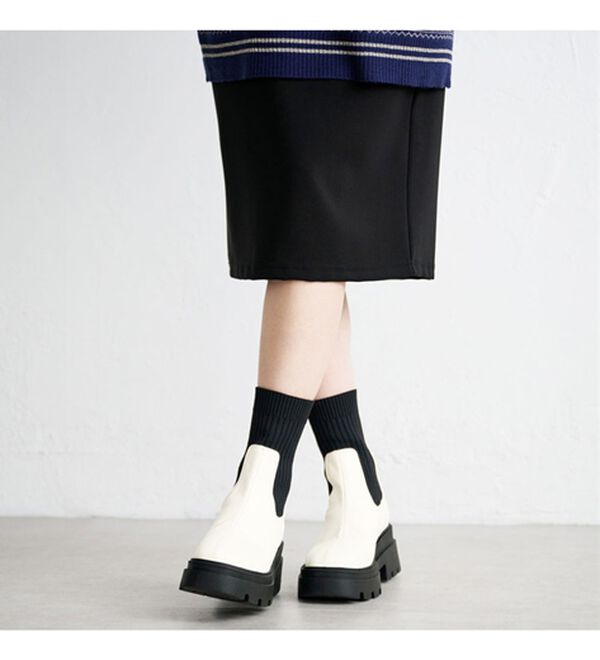 RANAN（ラナン）の「ニット切替厚底ソックスブーツ（ブーツ）」｜詳細画像