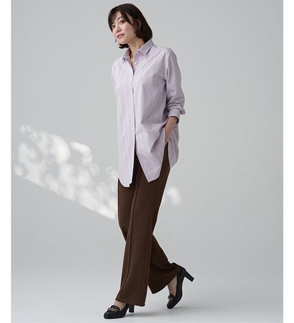 BELLUNA（ベルーナ）の「ストレッチスエード調美脚パンツ（フルレングスパンツ）」｜詳細画像