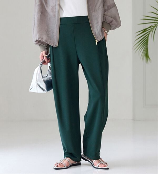 BELLUNA（ベルーナ）の「シュッと体型カバー！ワイドテーパード美脚パンツ（フルレングスパンツ）」｜詳細画像